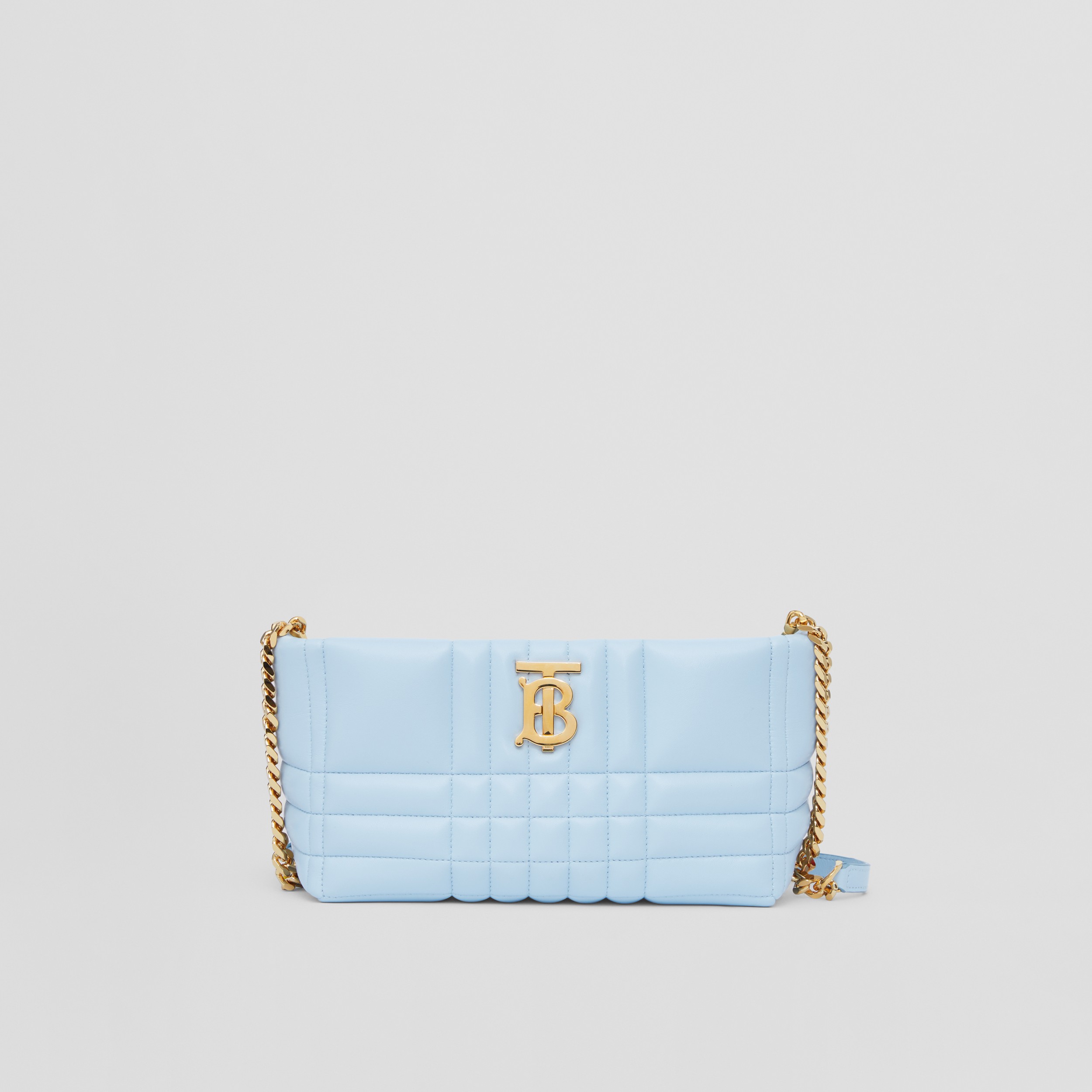 Bolsa Lola acolchoada em couro - Pequena (Azul Claro) - Mulheres | Burberry® oficial - 1