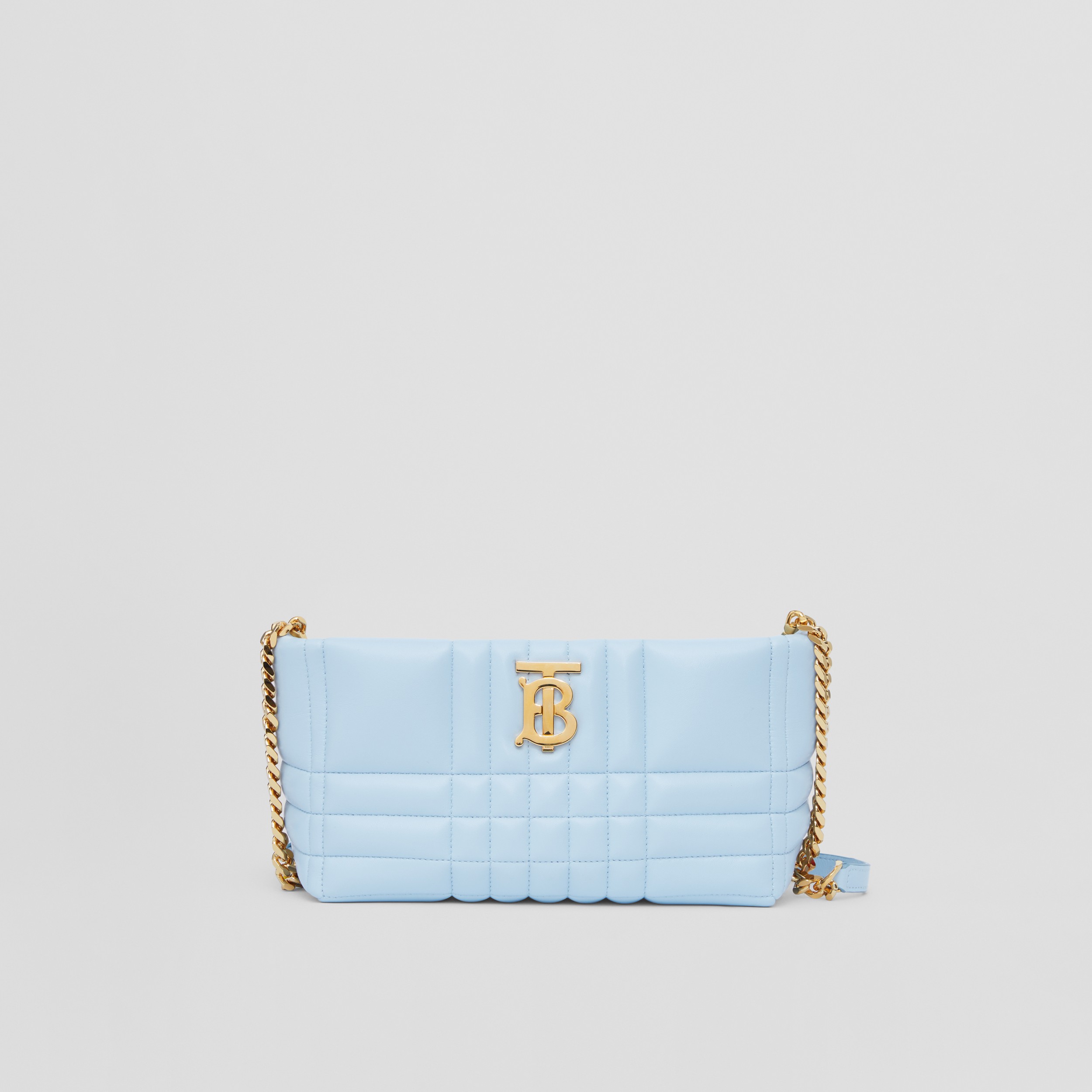 キルティングレザー スモール ソフト ローラバッグ (ペールブルー) - ウィメンズ | Burberry®公式サイト キルティングレザー スモール ソフト ローラバッグ (ペールブルー) - ウィメンズ | Burberry®公式サイト