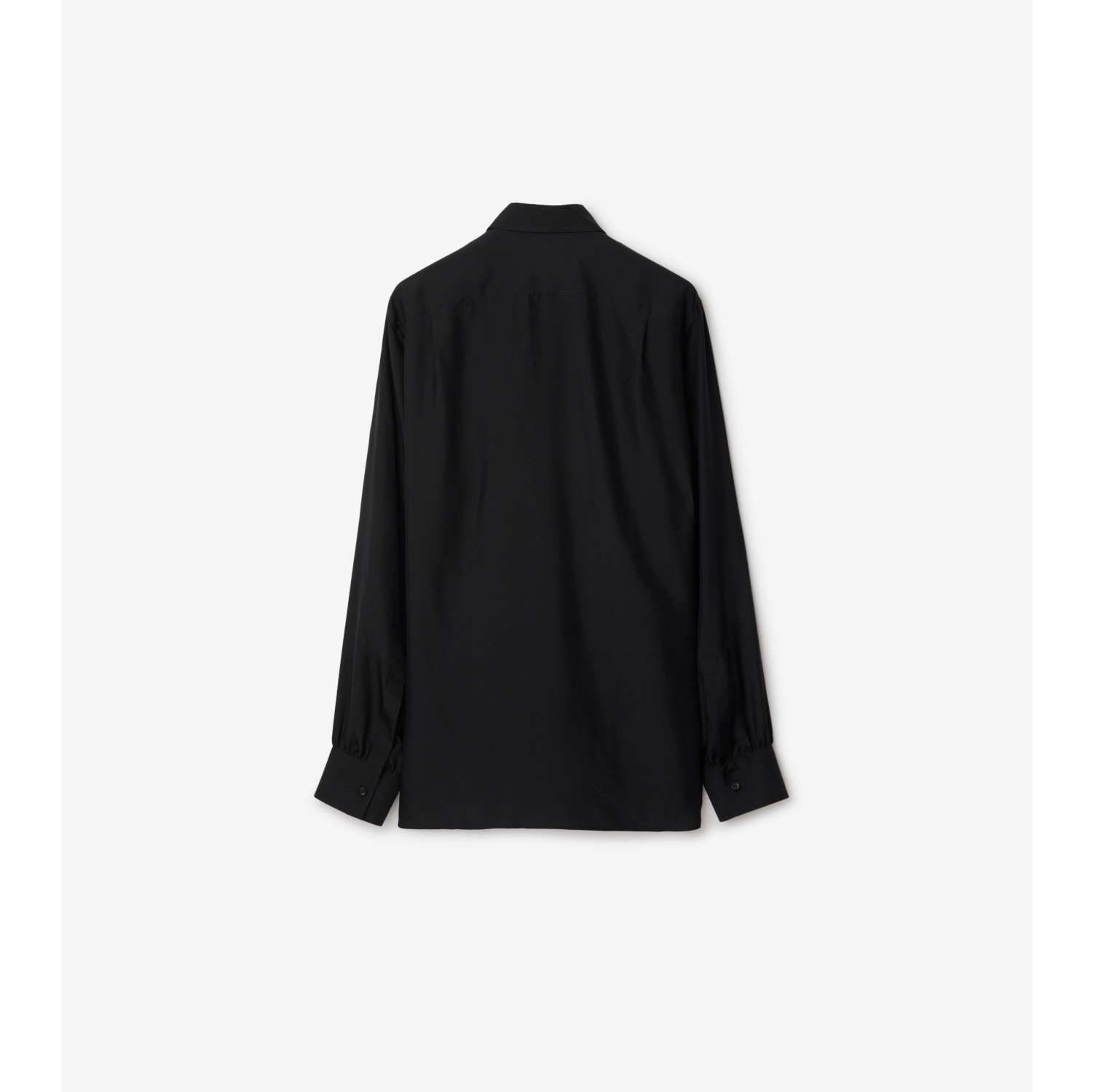 シルクシャツ (ブラック) - メンズ, シルク | Burberry®公式サイト