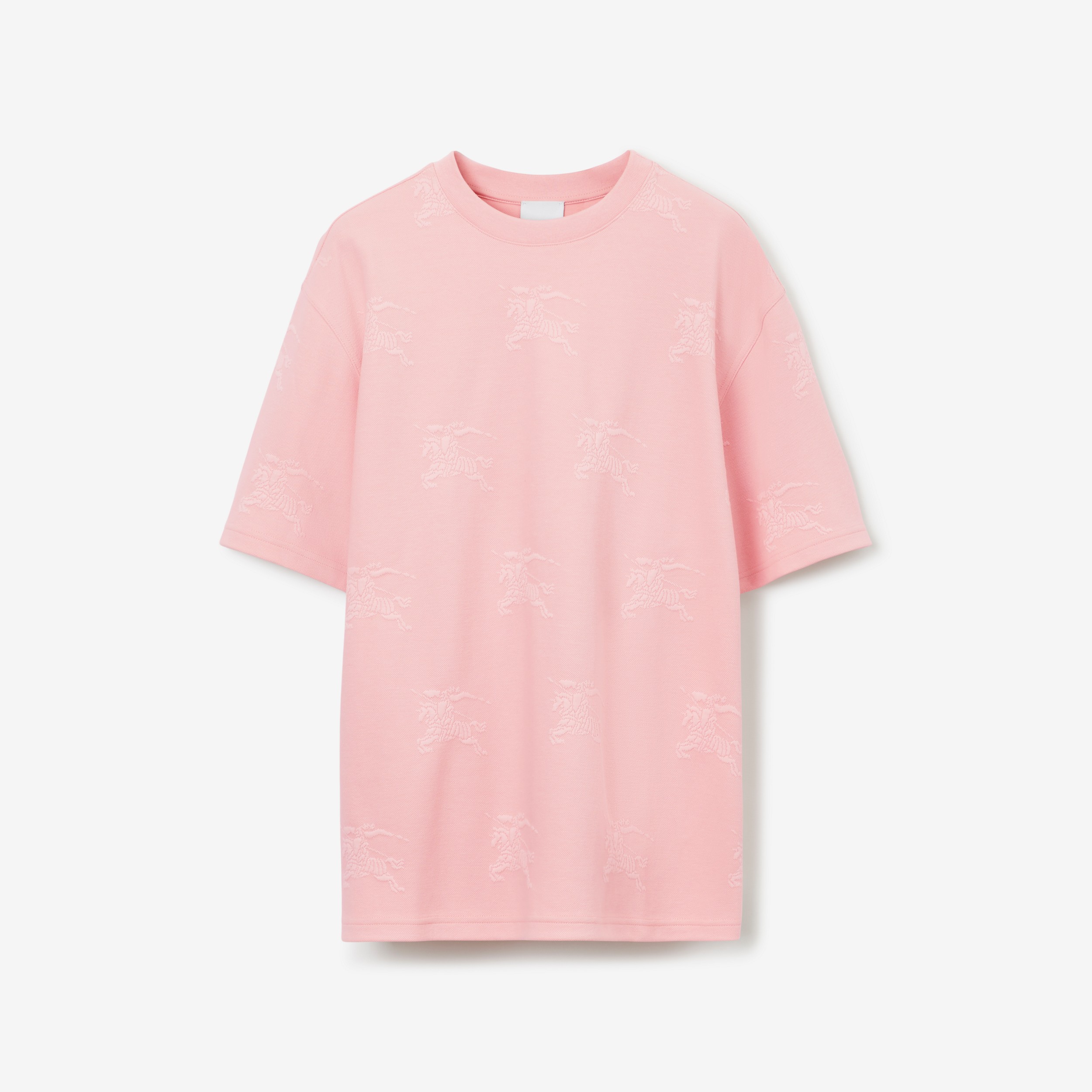 T-shirt in cotone piqué tecnico con EKD (Rosa Tenue) - Uomo | Sito ufficiale Burberry® - 1