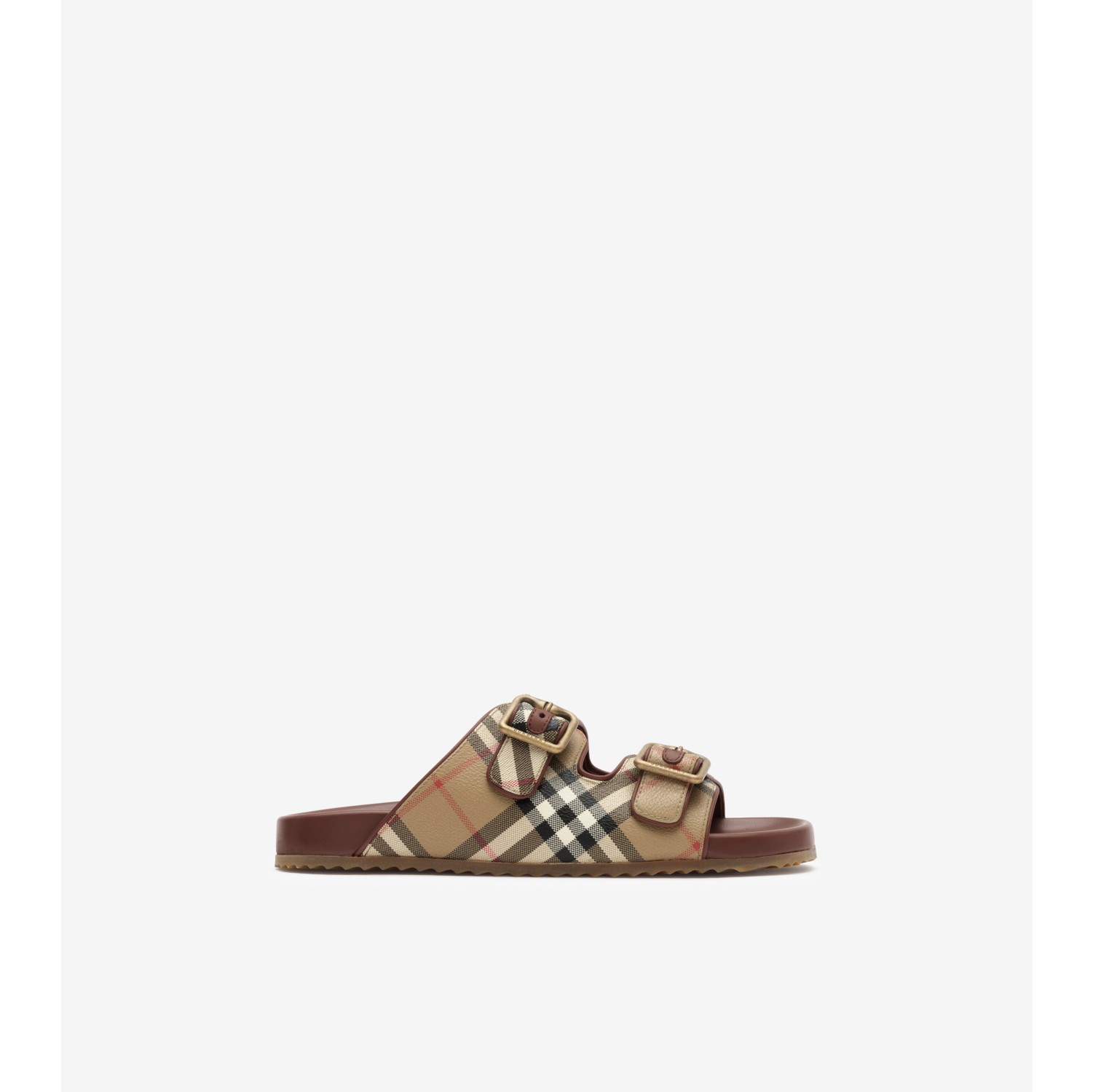 Sandales Urchin en cuir et Check