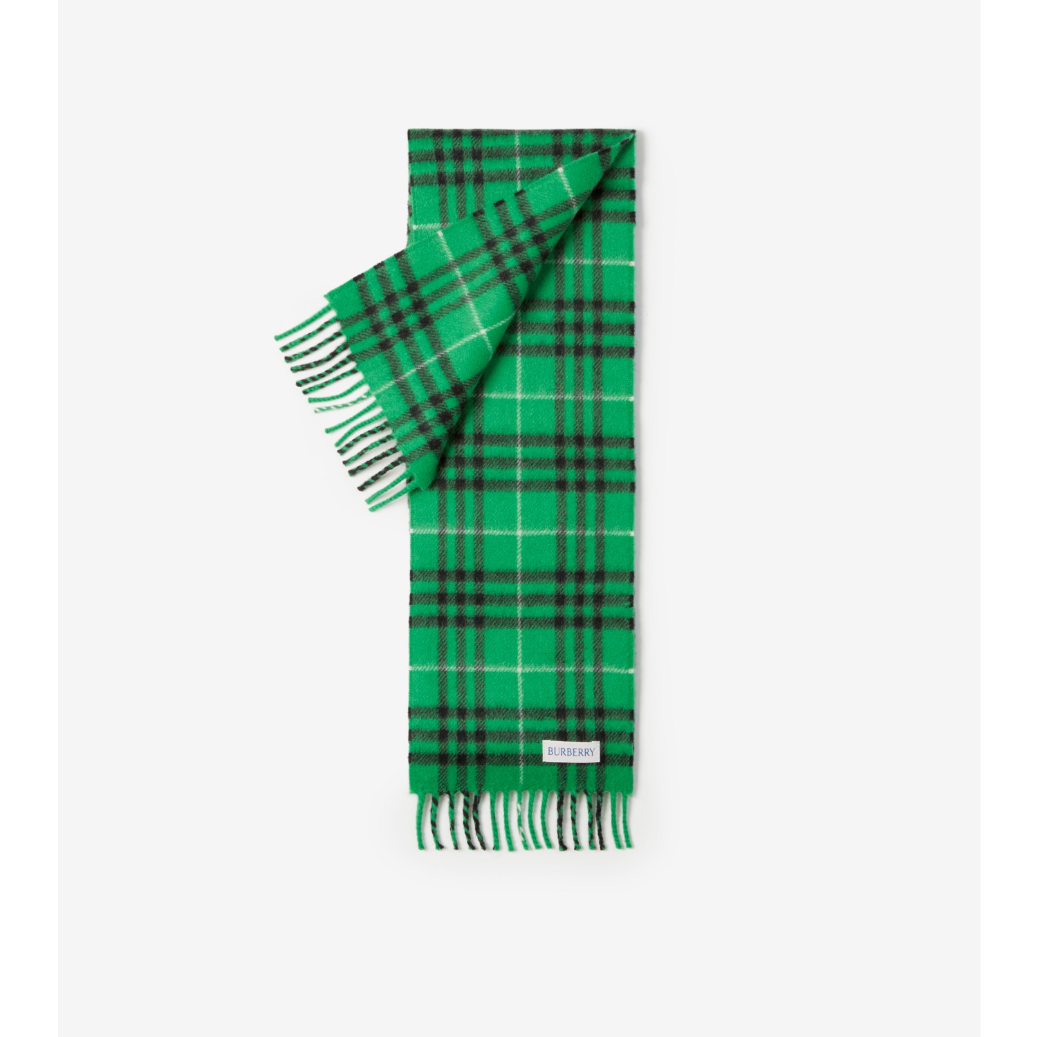 Check Cashmere Scarf – Online Exclusive in Caterpillar | Burberry® Official