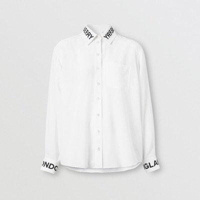 all white burberry shirt