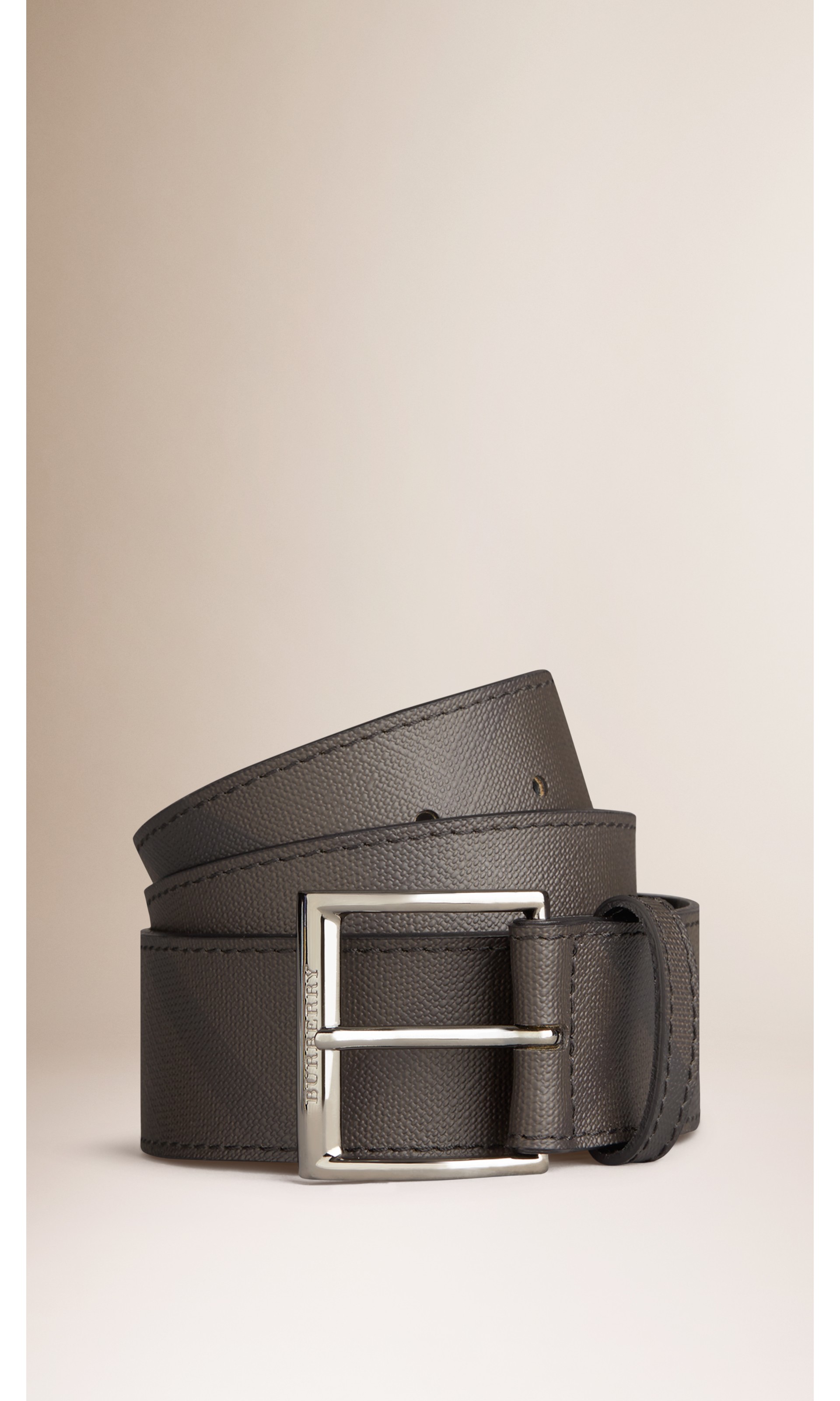 Smoked Check Belt in Black - Men | Burberry United States