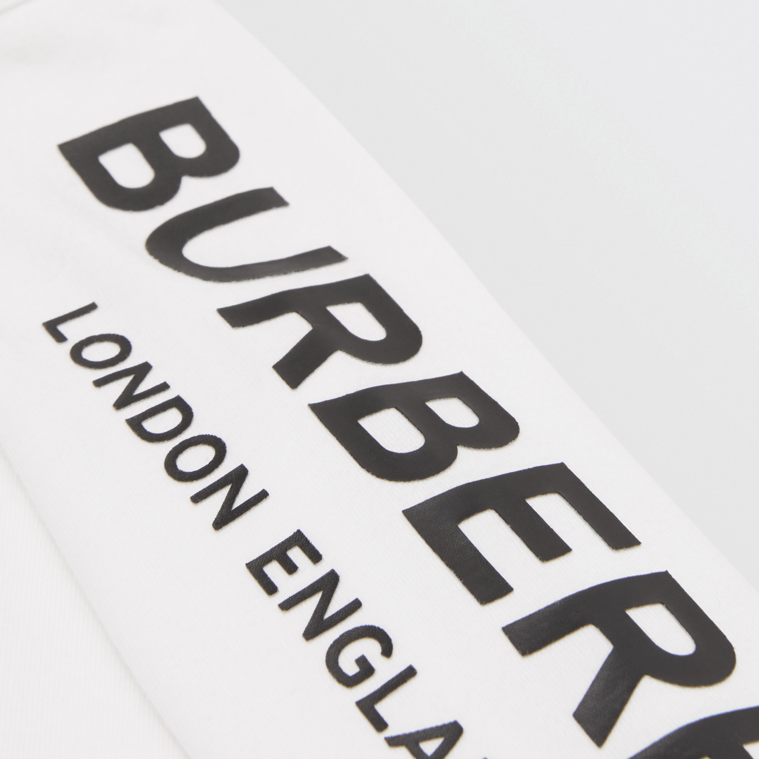 Logo Print Stretch Cotton Twopiece Baby Gift Set in White Children