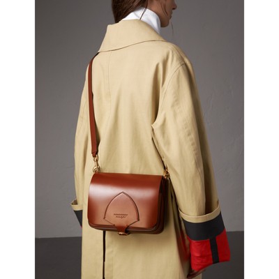 burberry square leather satchel