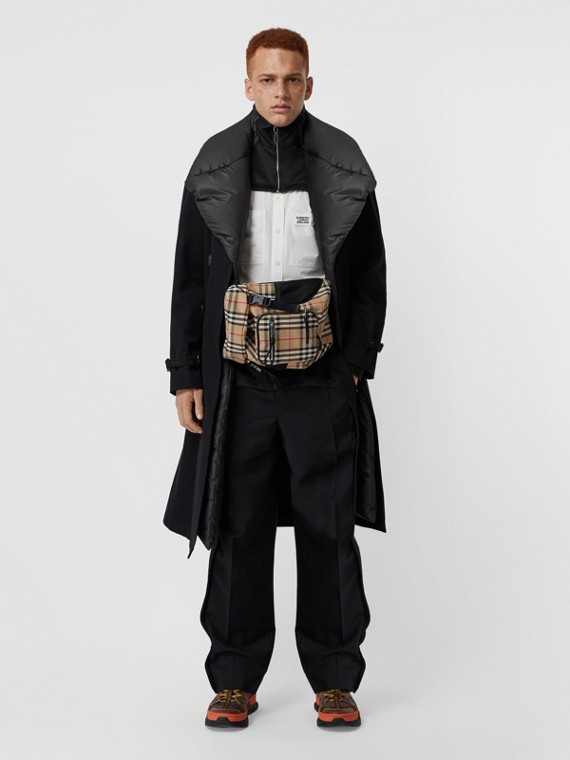 Burberry Brit Nwt Mens Kensington Mid Black Double Ted Trench Coat M