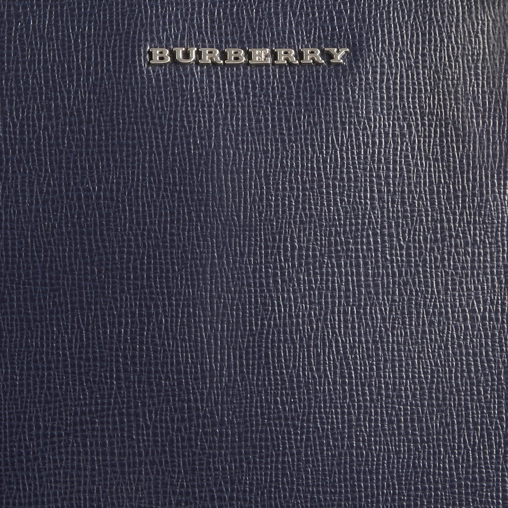 Large London Leather Briefcase Dark Navy Burberry