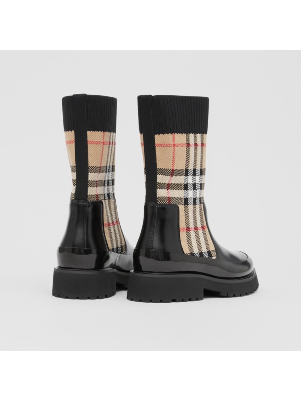 chelsea sock boots beige