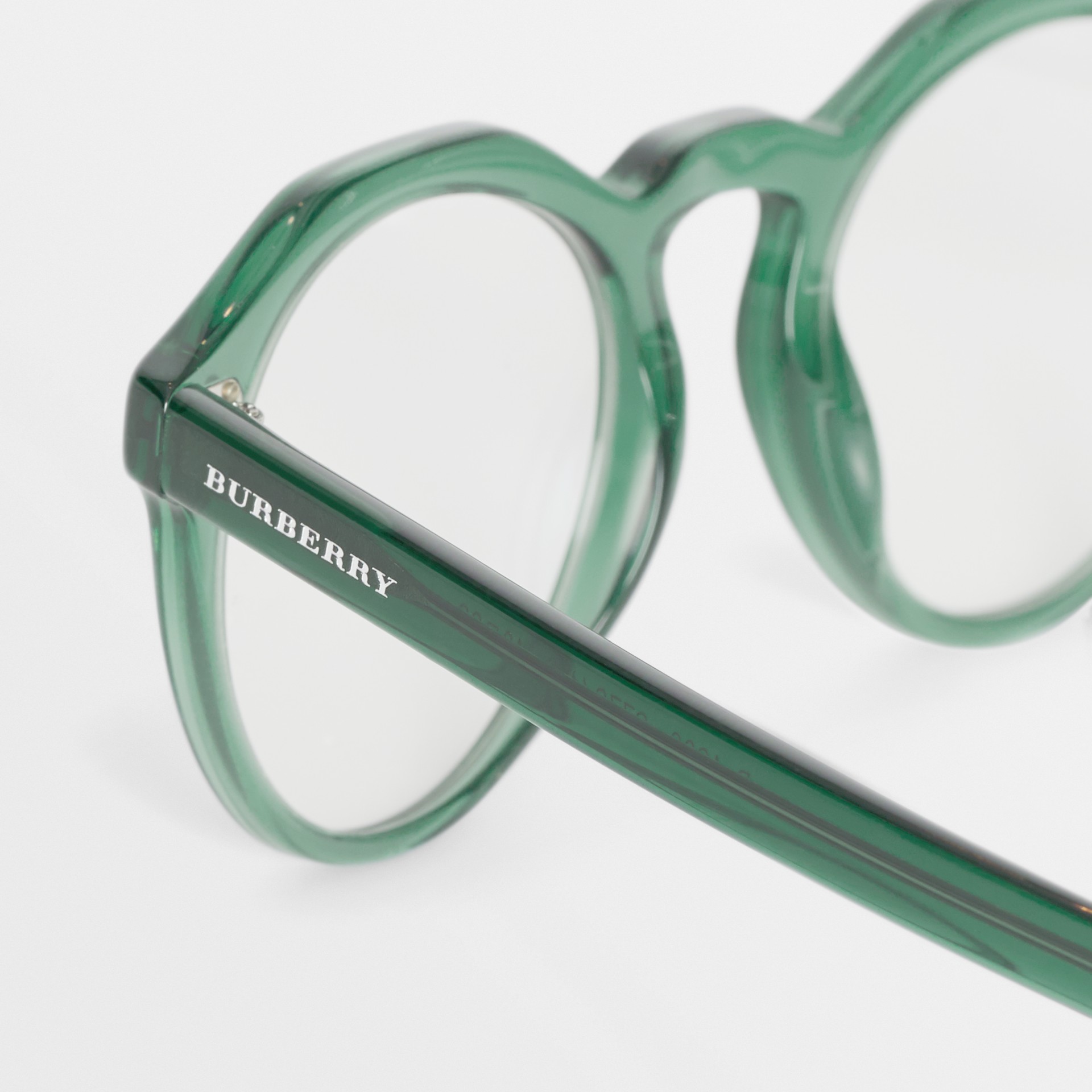 Keyhole Round Optical Frames in Green Men Burberry Canada