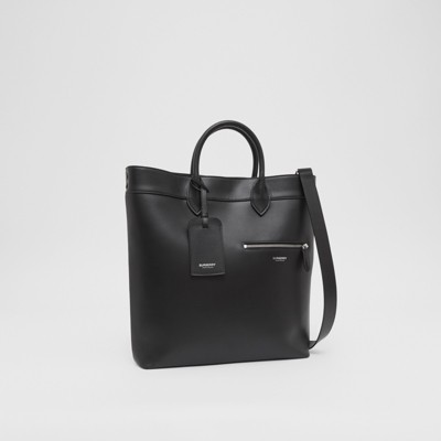 Leather Tote in Black | Burberry