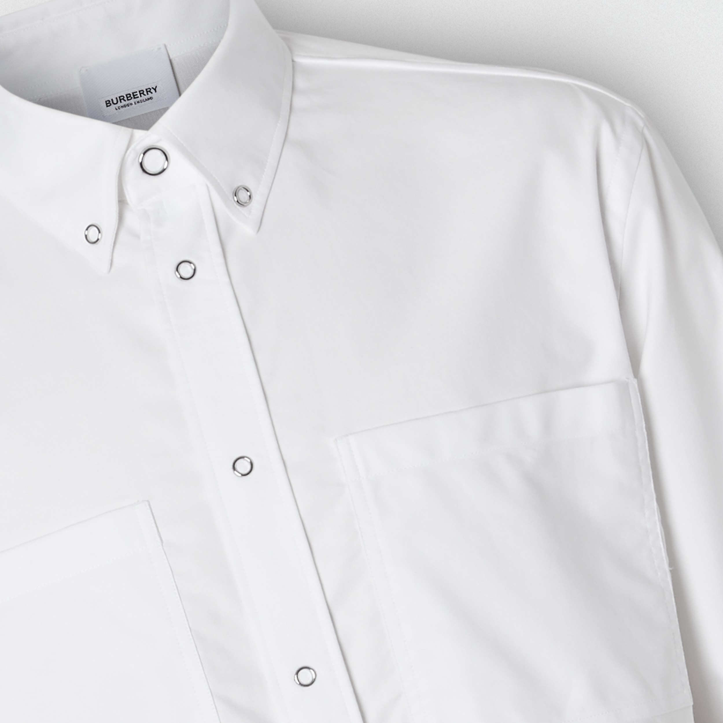 horseferry print cotton oxford oversized shirt