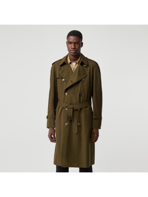 Cotton Gabardine Trench Coat in Storm Blue - Men | Burberry United States