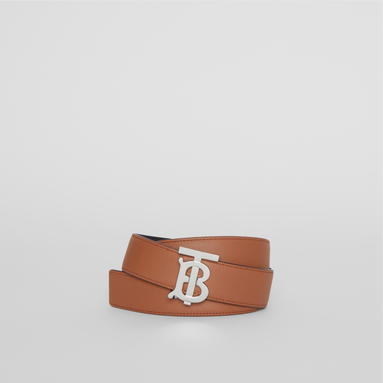 Burberry Leather Double TB Monogram Belt