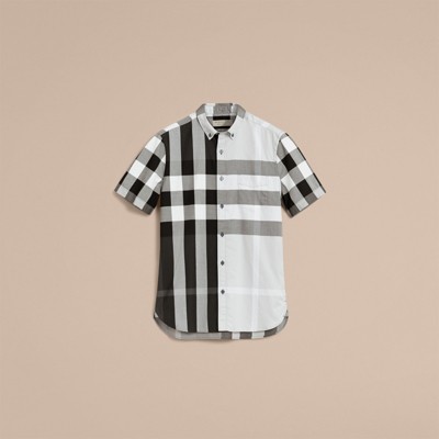 burberry short sleeve button down shirt