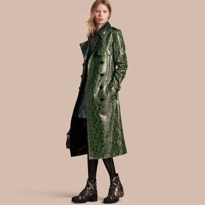 burberry python trench coat