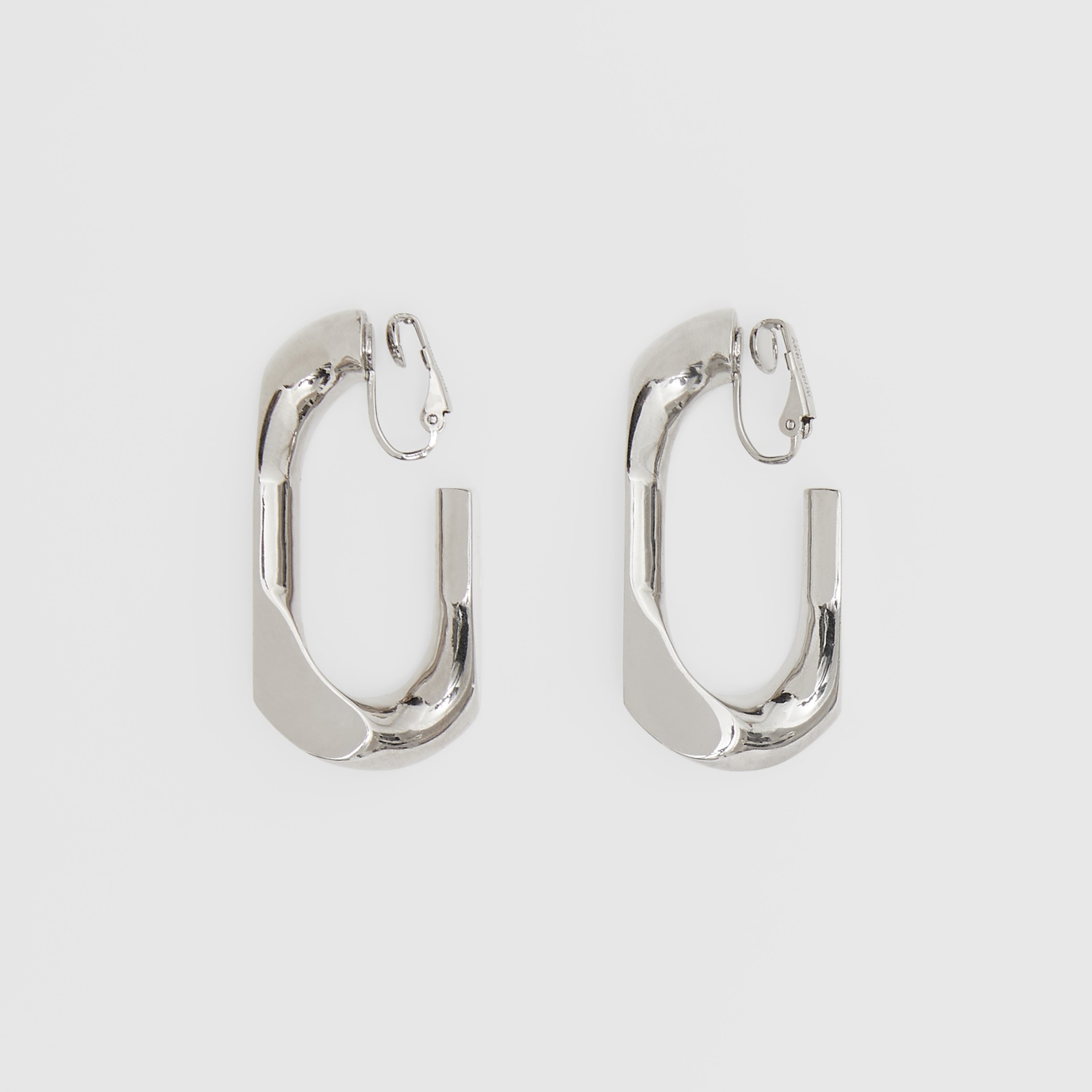 Large Palladium-plated Chain Link Earrings in Palladio - Women ...