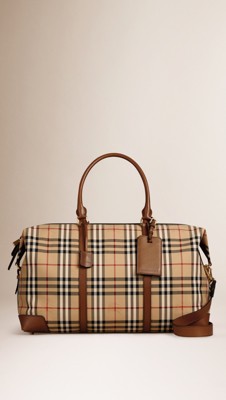 Horseferry Check and Leather Holdall