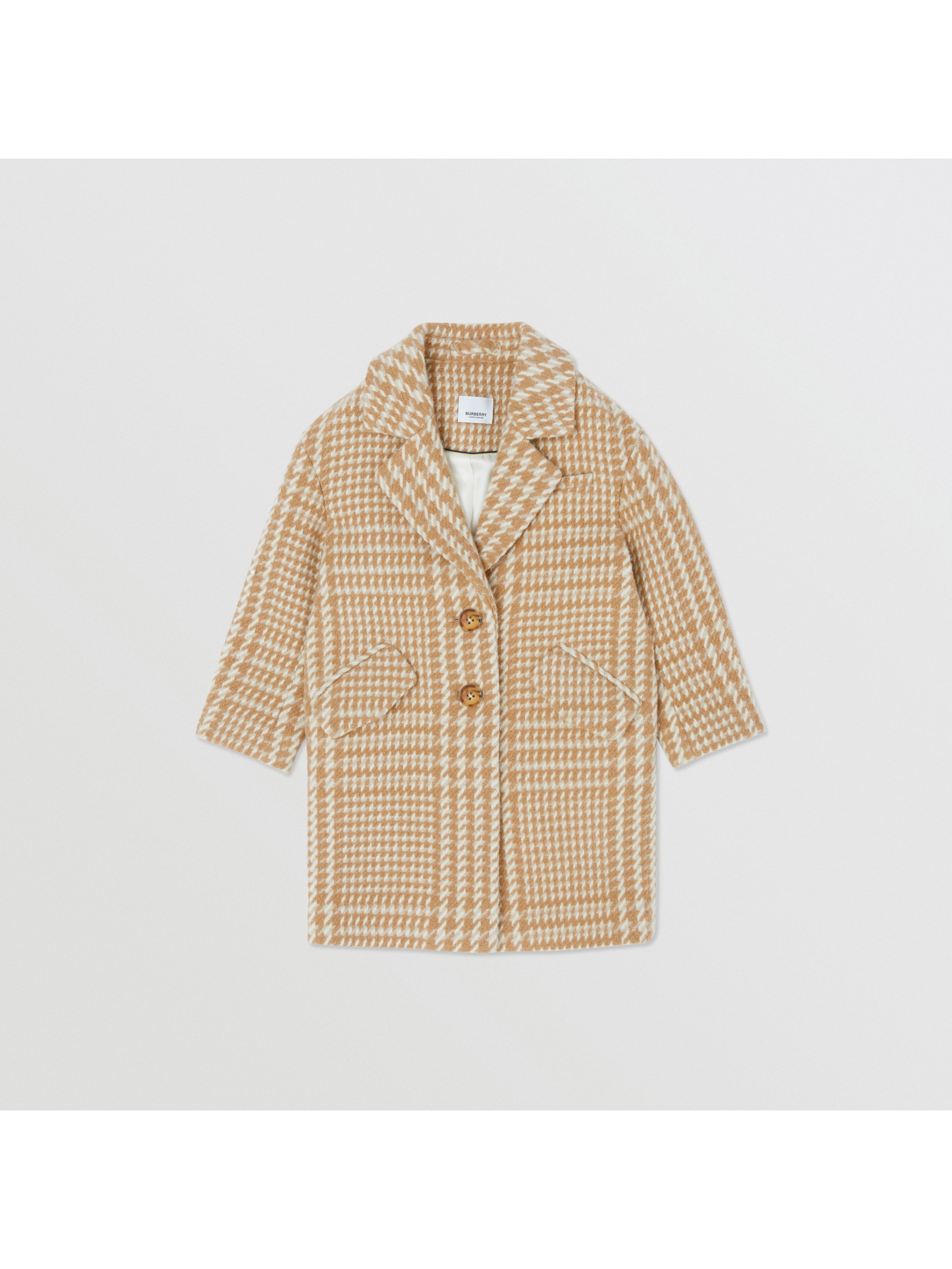 千鸟格功能性羊毛大衣 产品图片01