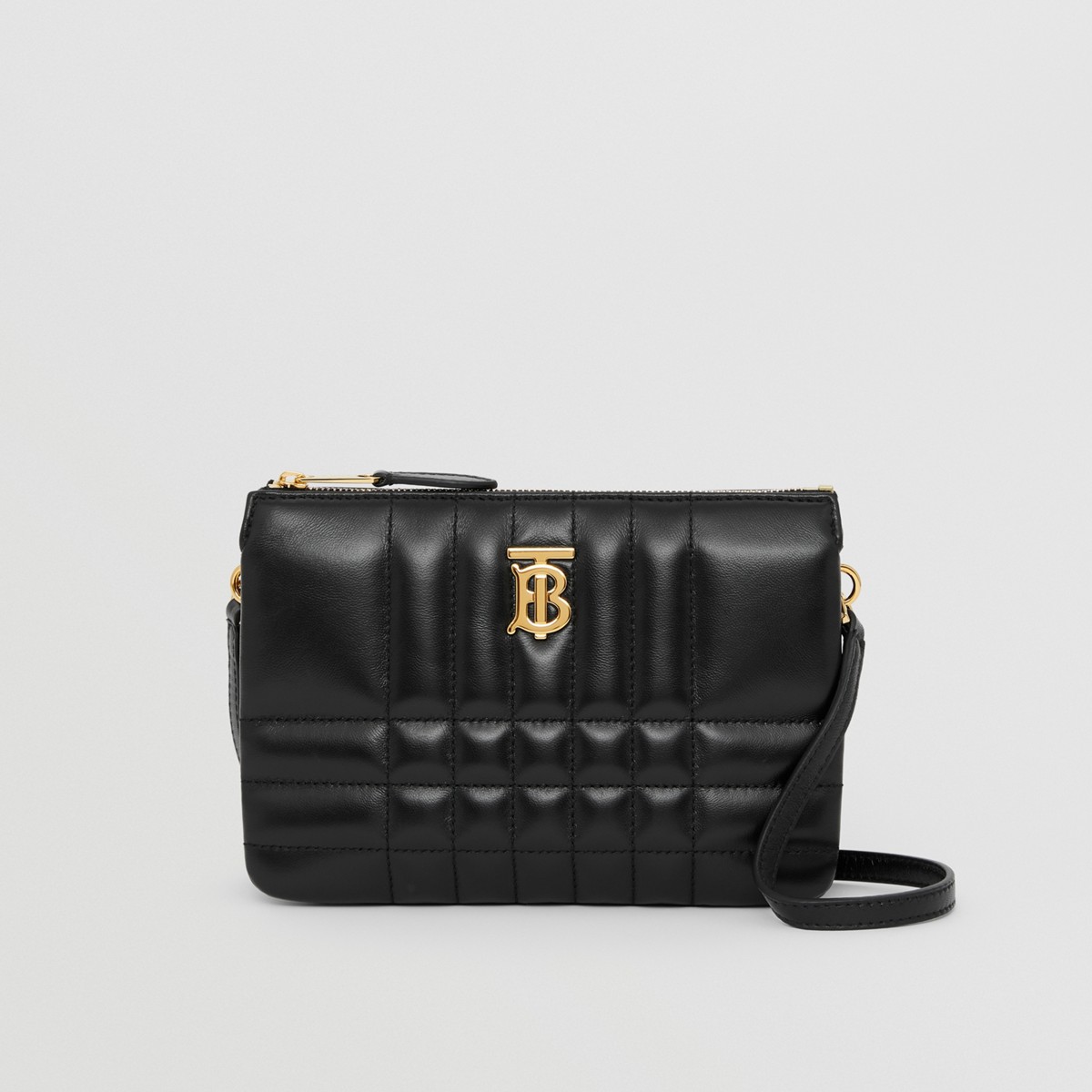 Medium Leather Lola Shoulder Bag In Black