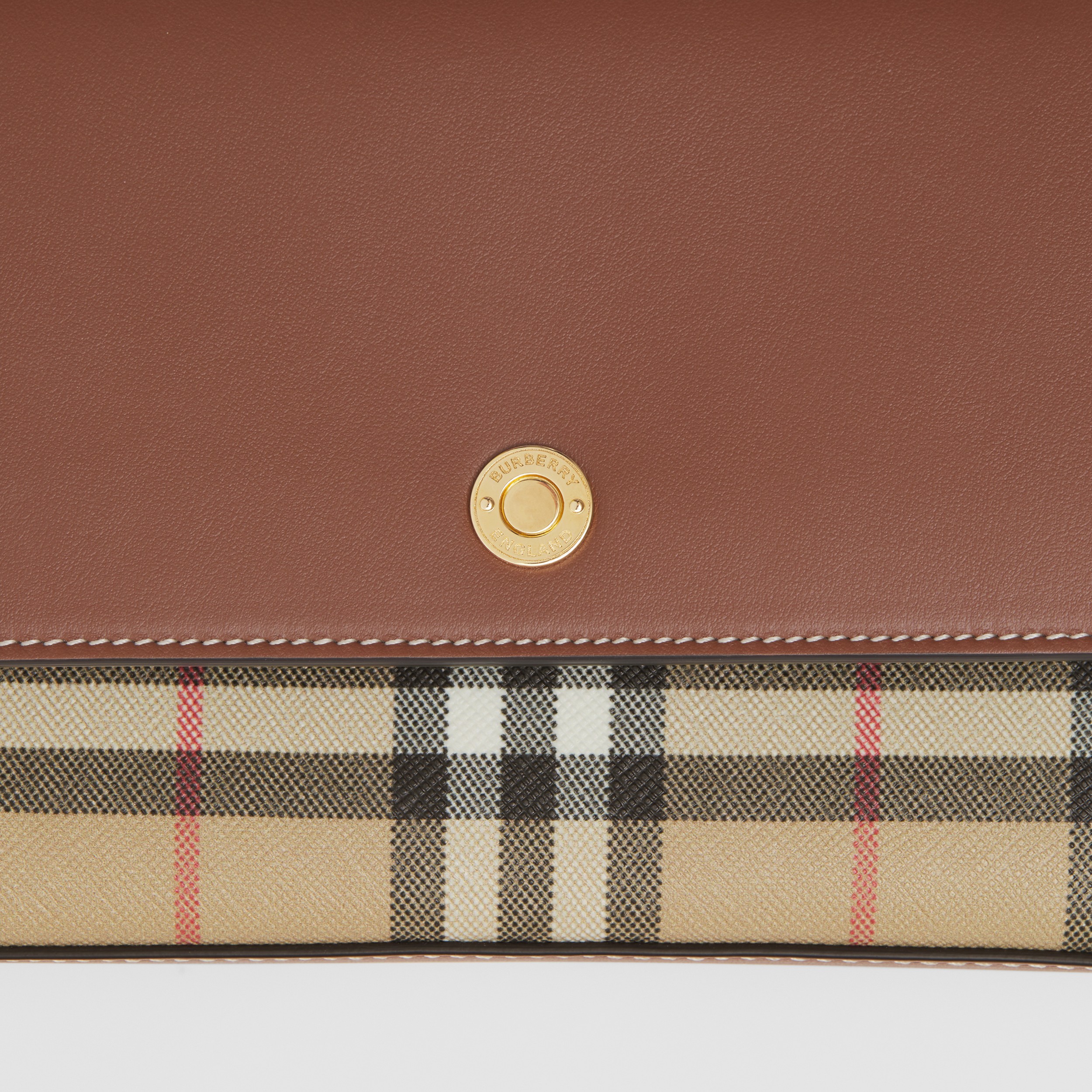 Vintage Check and Leather Penny Bag in Archive Beige/tan - Women | Burberry® Official - 2