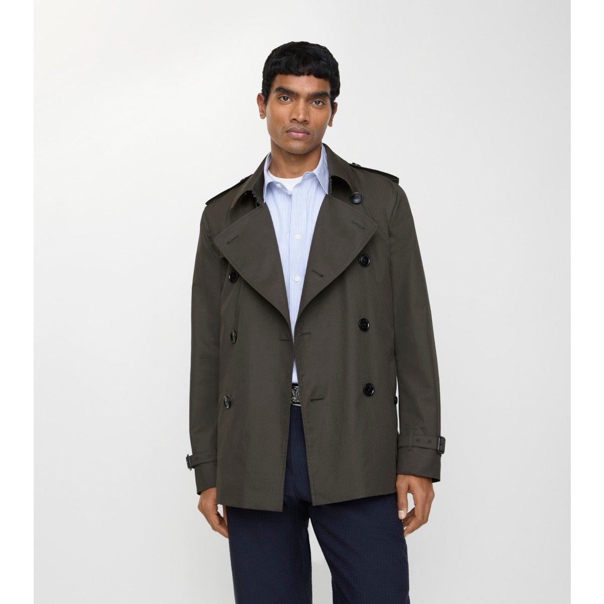  Check Extra-short Tropical Gabardine Kensington Trench Coat