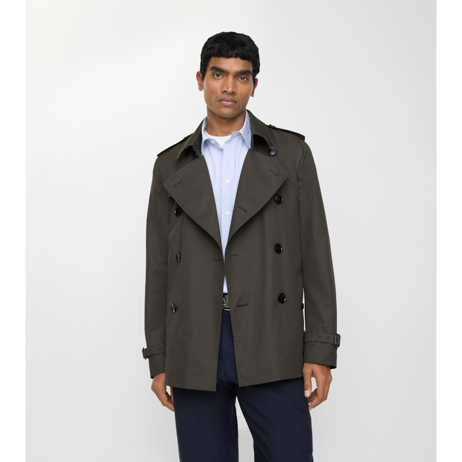 Extra-short Tropical Gabardine Kensington Trench Coat - thumbnail 2