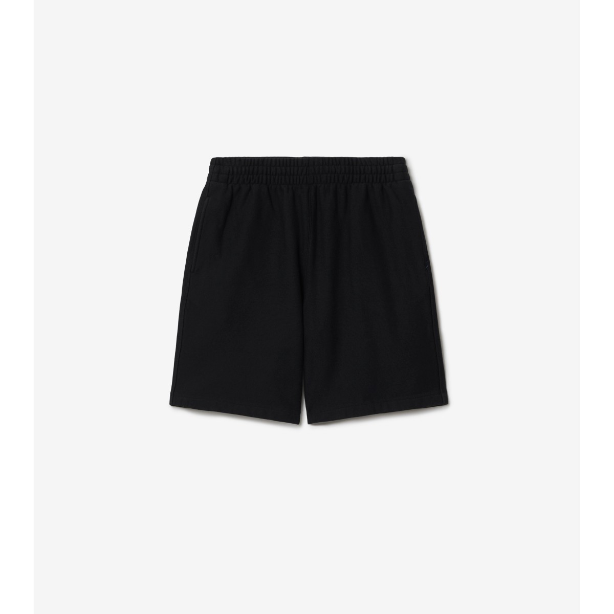 Burberry Ekd-embroidered Cotton Track Shorts In Black