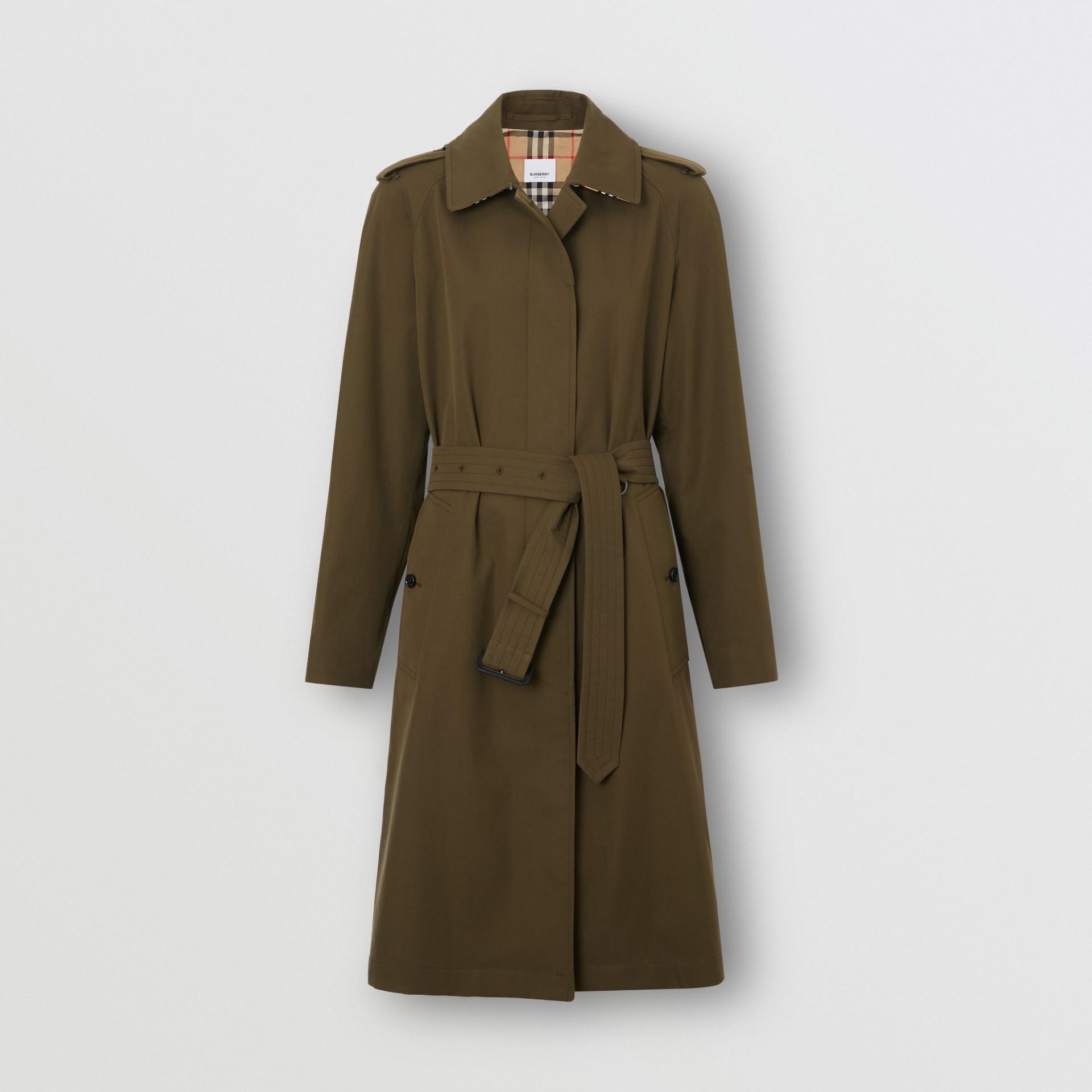 tropical gabardine belted car coat