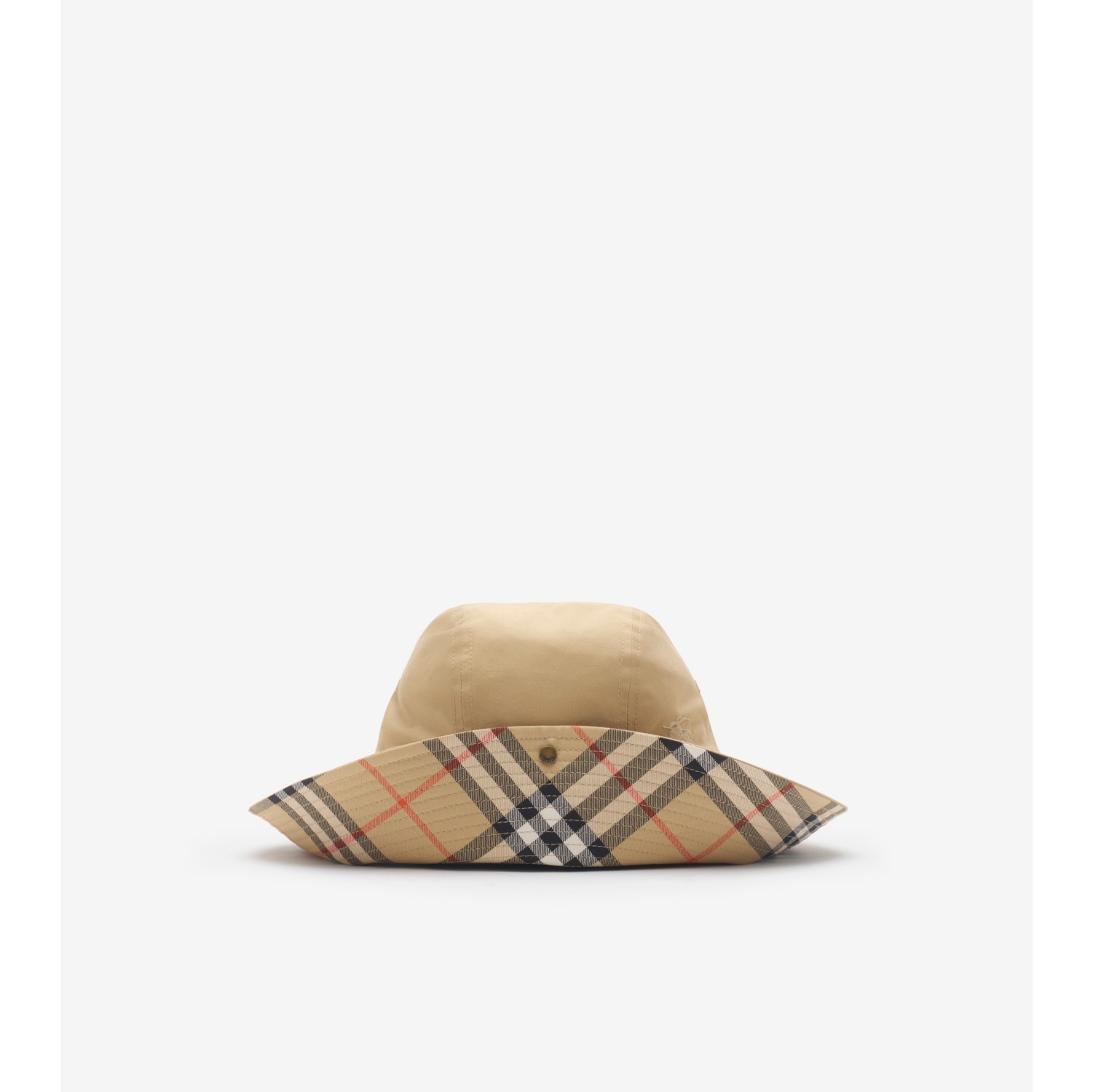 Check Brim Gabardine Hat