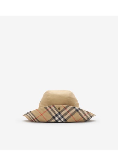 Check Brim Gabardine Hat