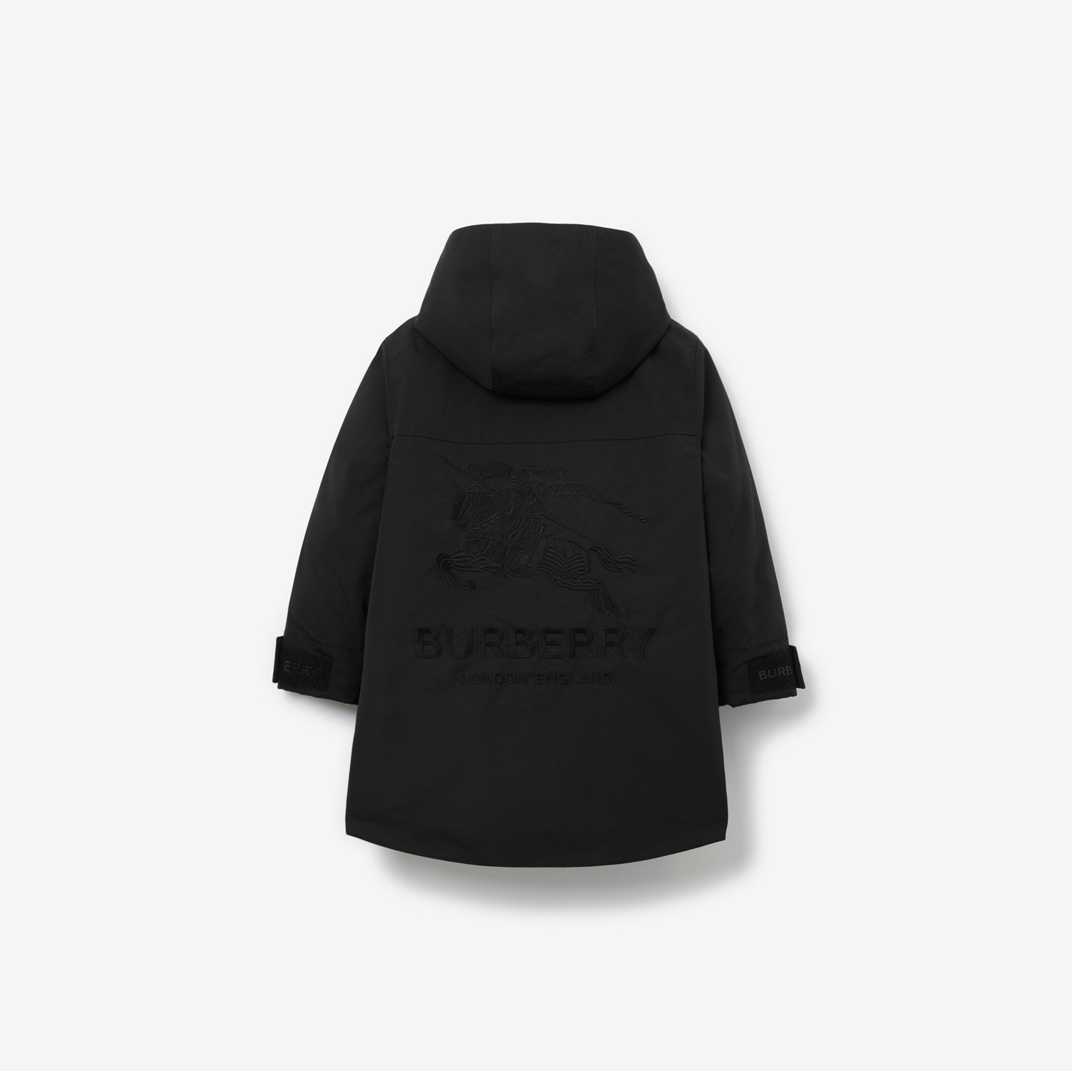 Abrigo con capucha y EKD (Negro) | Burberry® oficial
