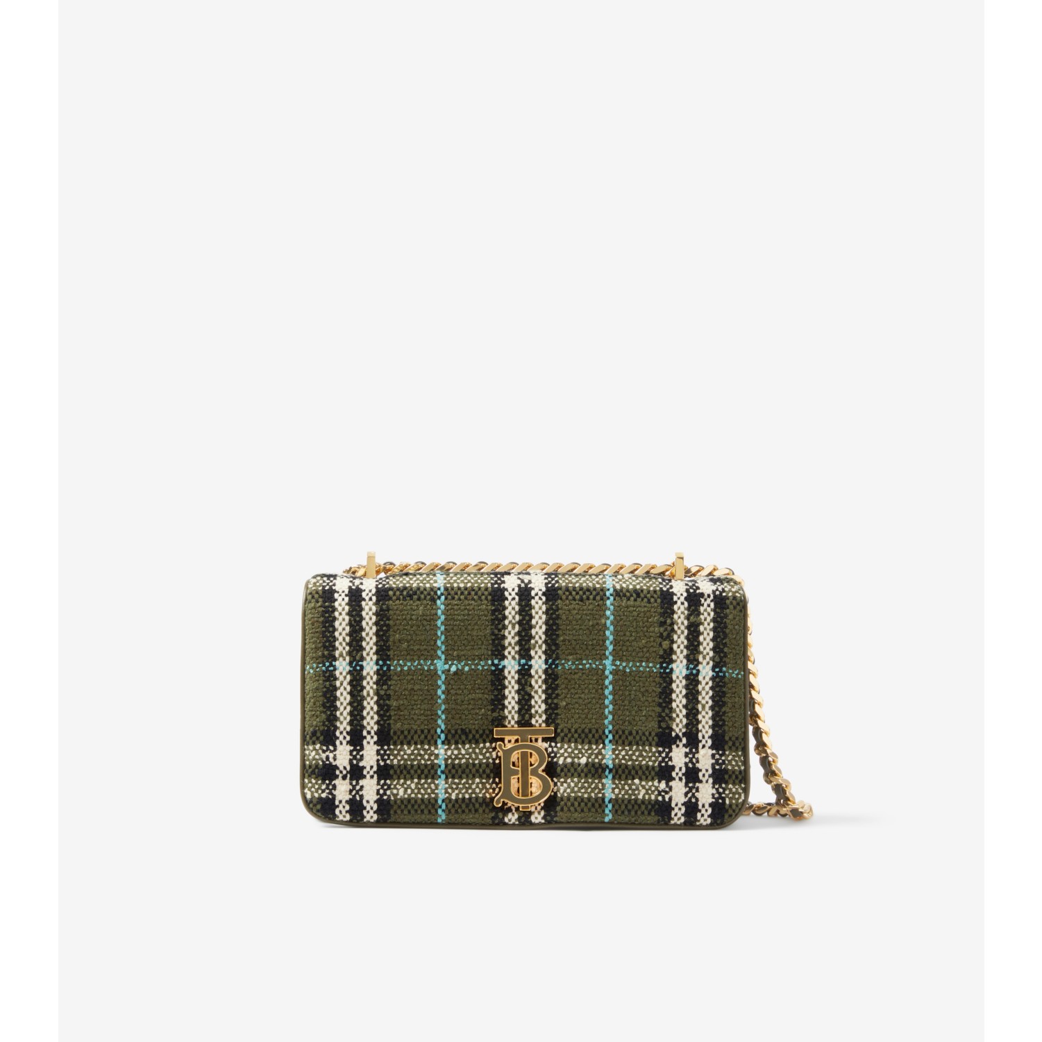 Burberry Small Lola Woven Check Crossbody Bag