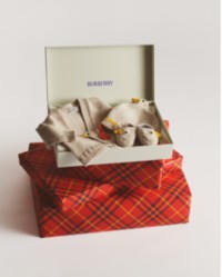 Burberry Festive Red Check Packaging with Baby Knitwear. 