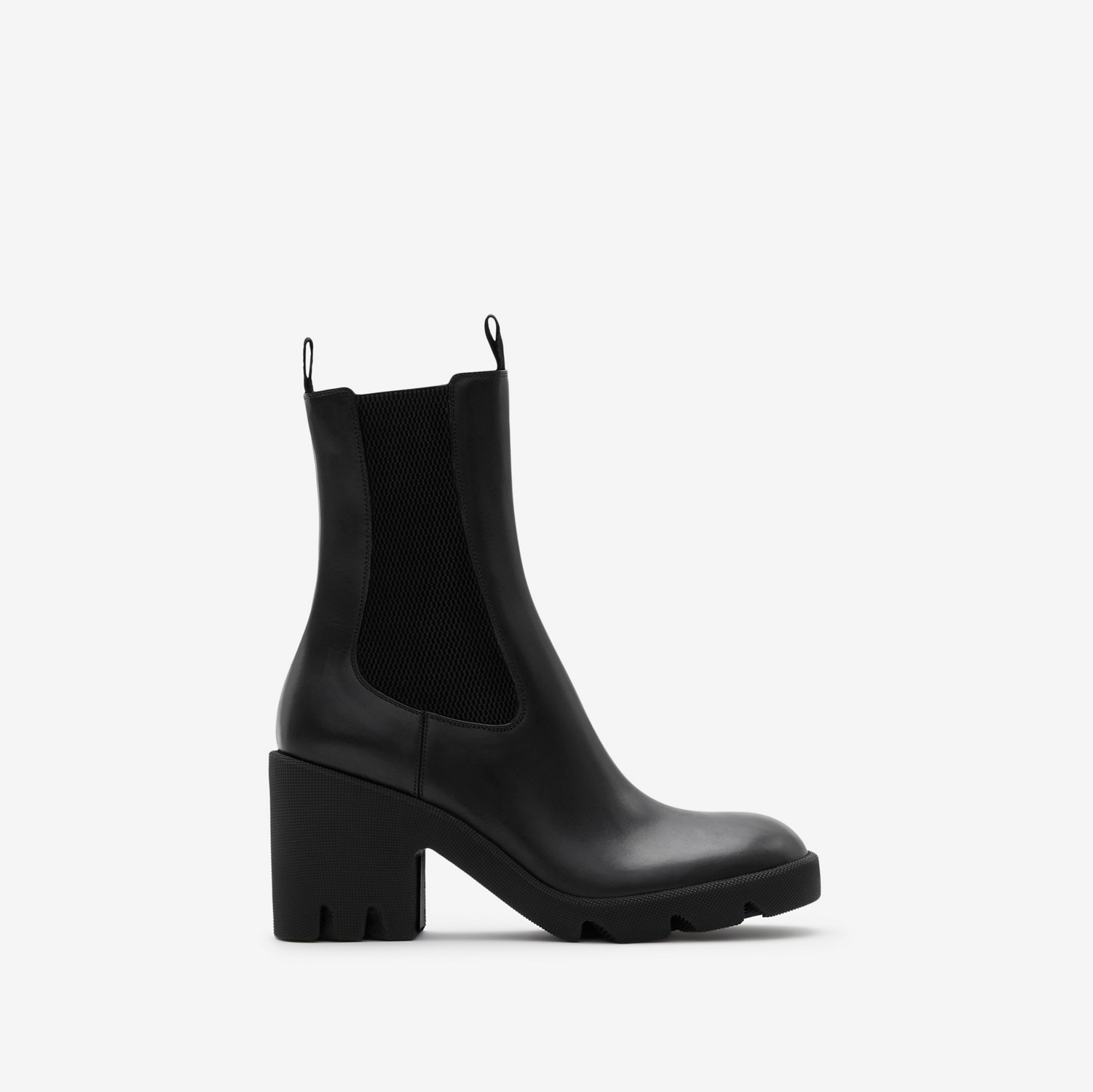 Leather Stride Chelsea Boots in Black - Women | Burberry® Official
