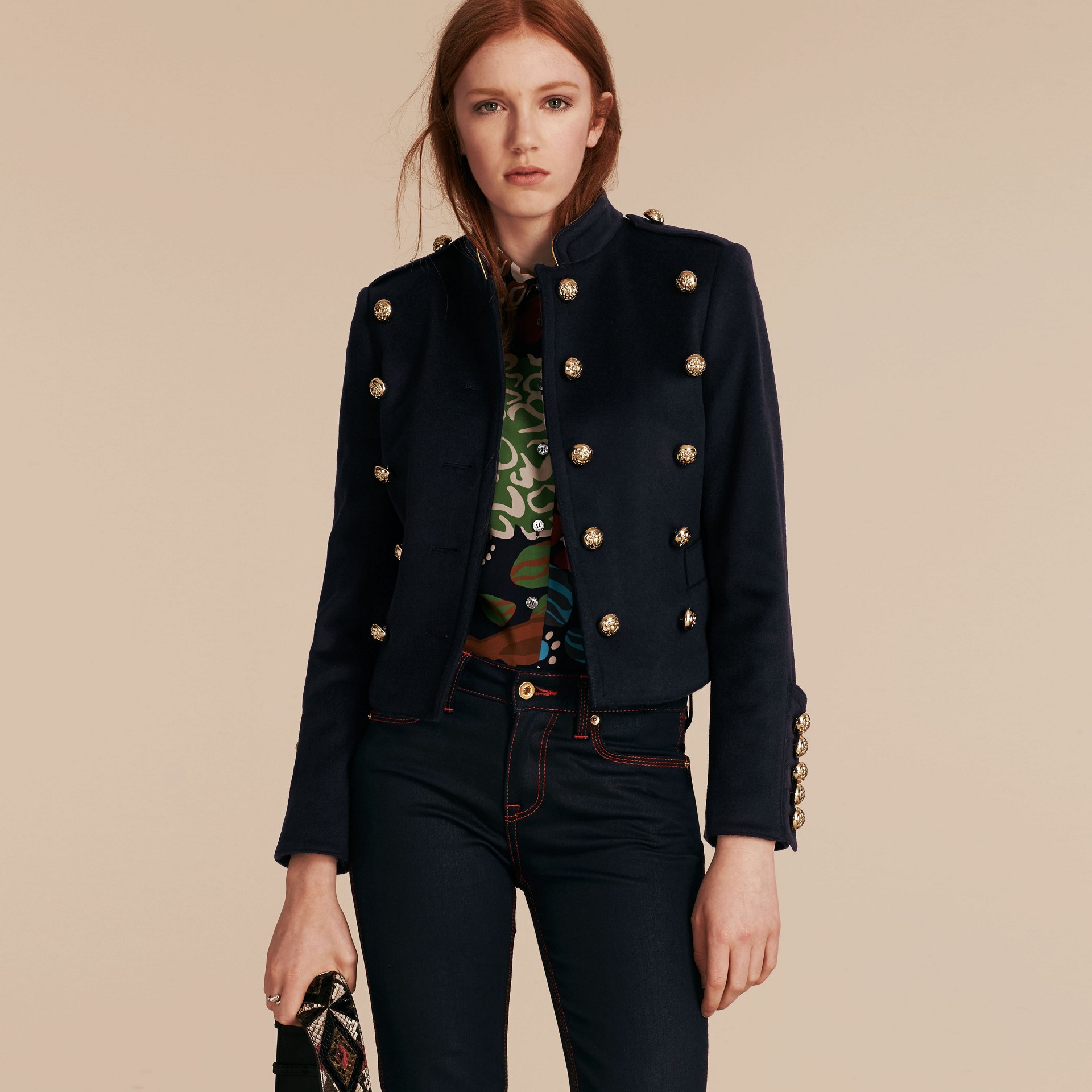 Military Wool Cashmere Jacket with Internal Quilting | Burberry