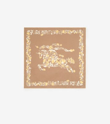 フローラルナイト シルクスカーフ (サンドベージュ) | Burberry®公式サイト