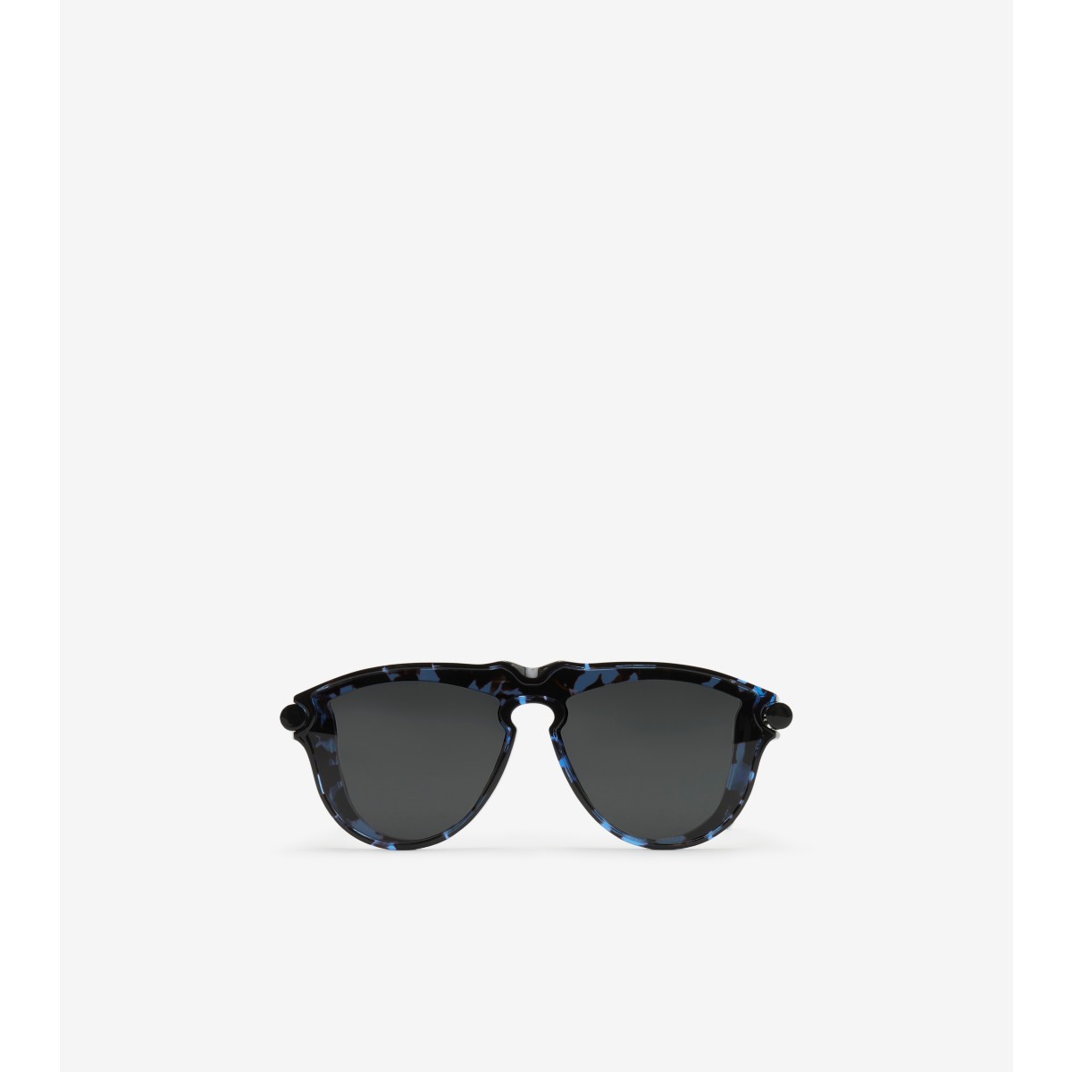 Shop Burberry Tubular Sunglasses In Electric Blue