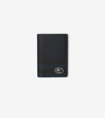 BURBERRY ネイビー ケース Tall Check Card Case​ in Navy - Men | Burberry® Official