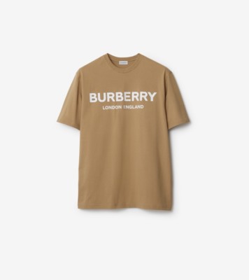 Logo Cotton T-shirt in Archive beige - Men | Burberry® Official
