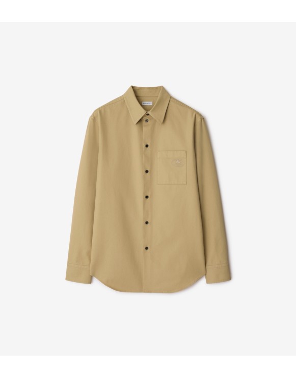 Surchemise casual en gabardine