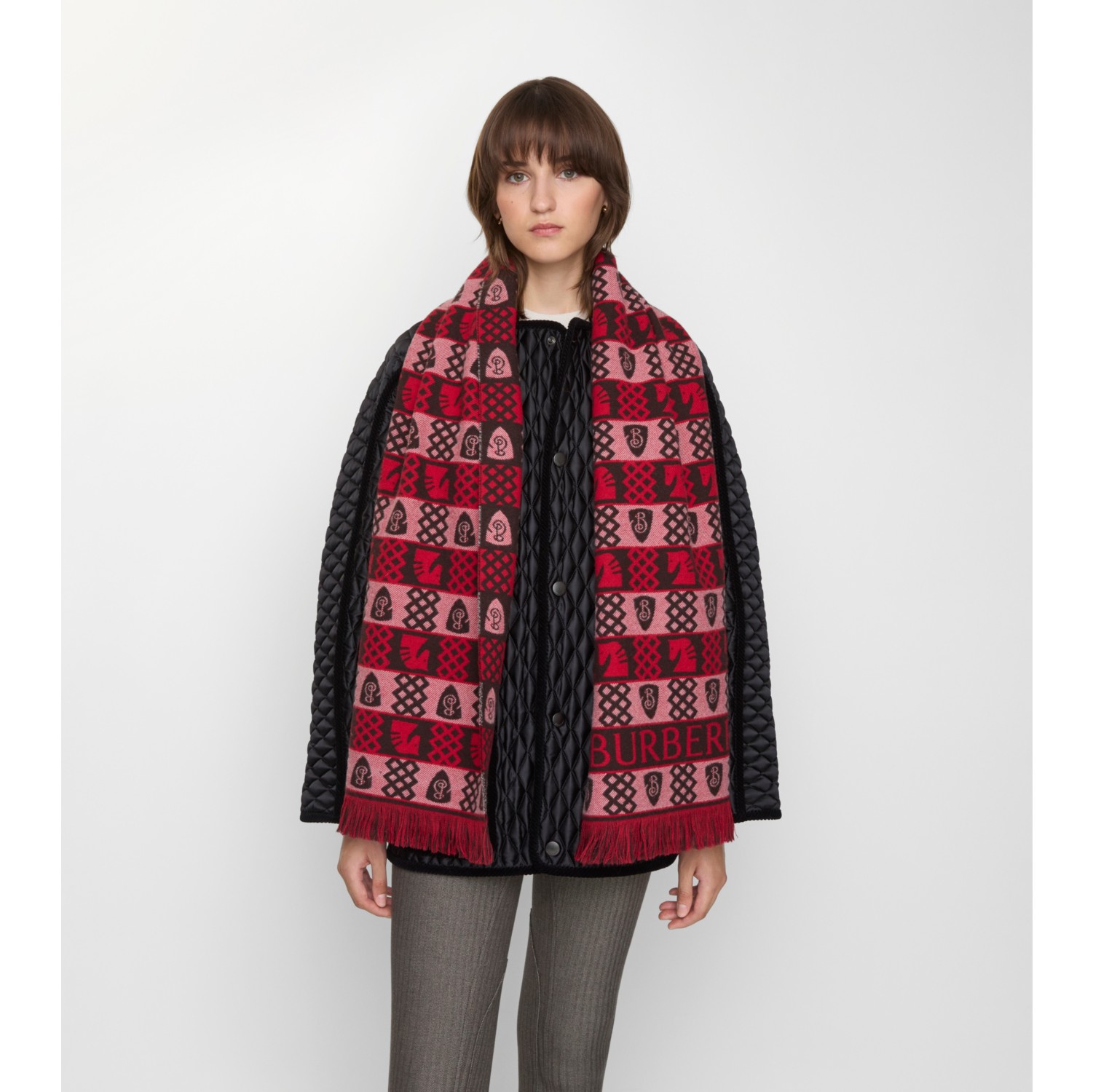 Chess Fair Isle Wool Scarf