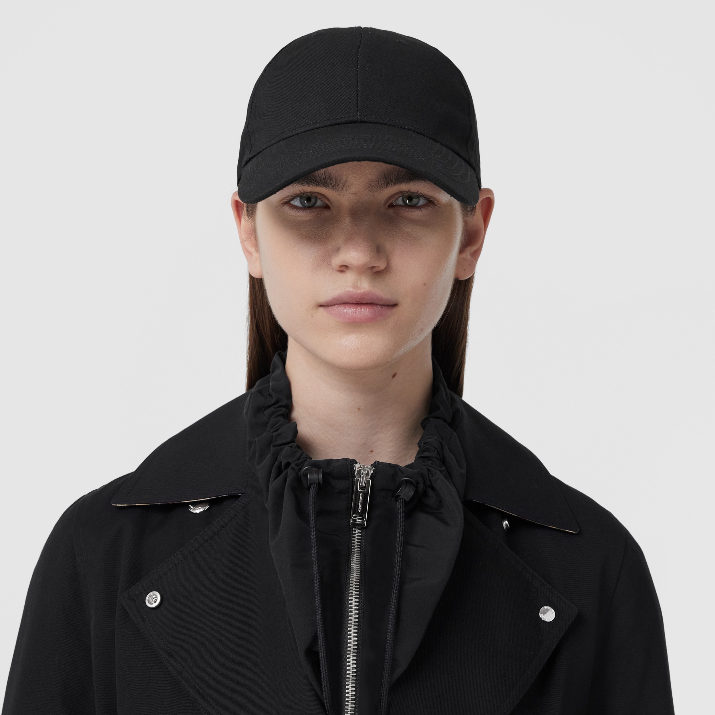Cotton Gabardine Belted Trench Coat in Black - Women | Burberry® Official - 2
