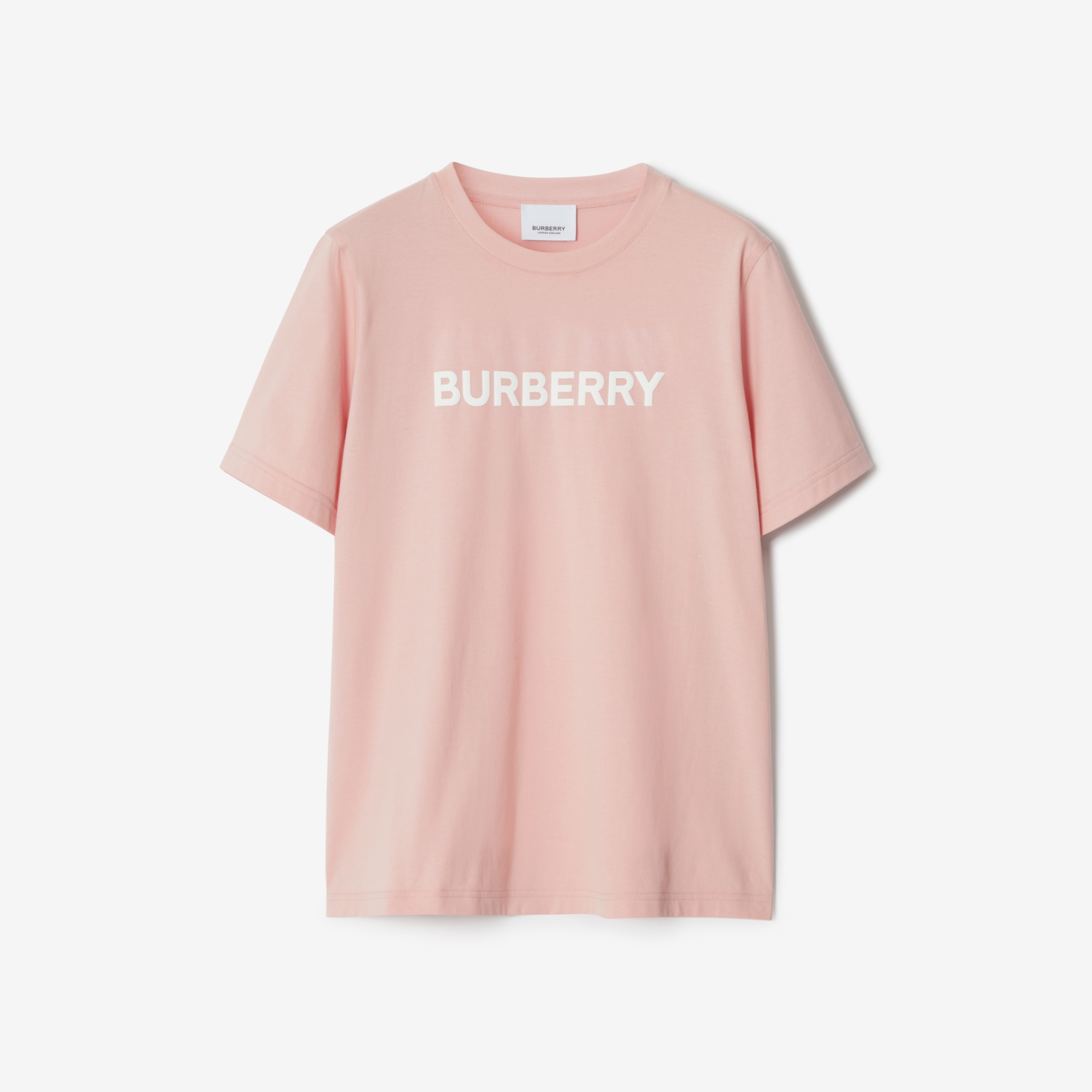 Ydeevne Bestil Mindre end Logo Print Cotton T-shirt in Sorbet Pink - Women | Burberry® Official