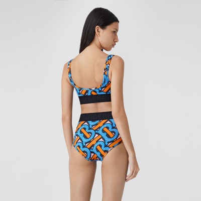burberry swimsuit blue