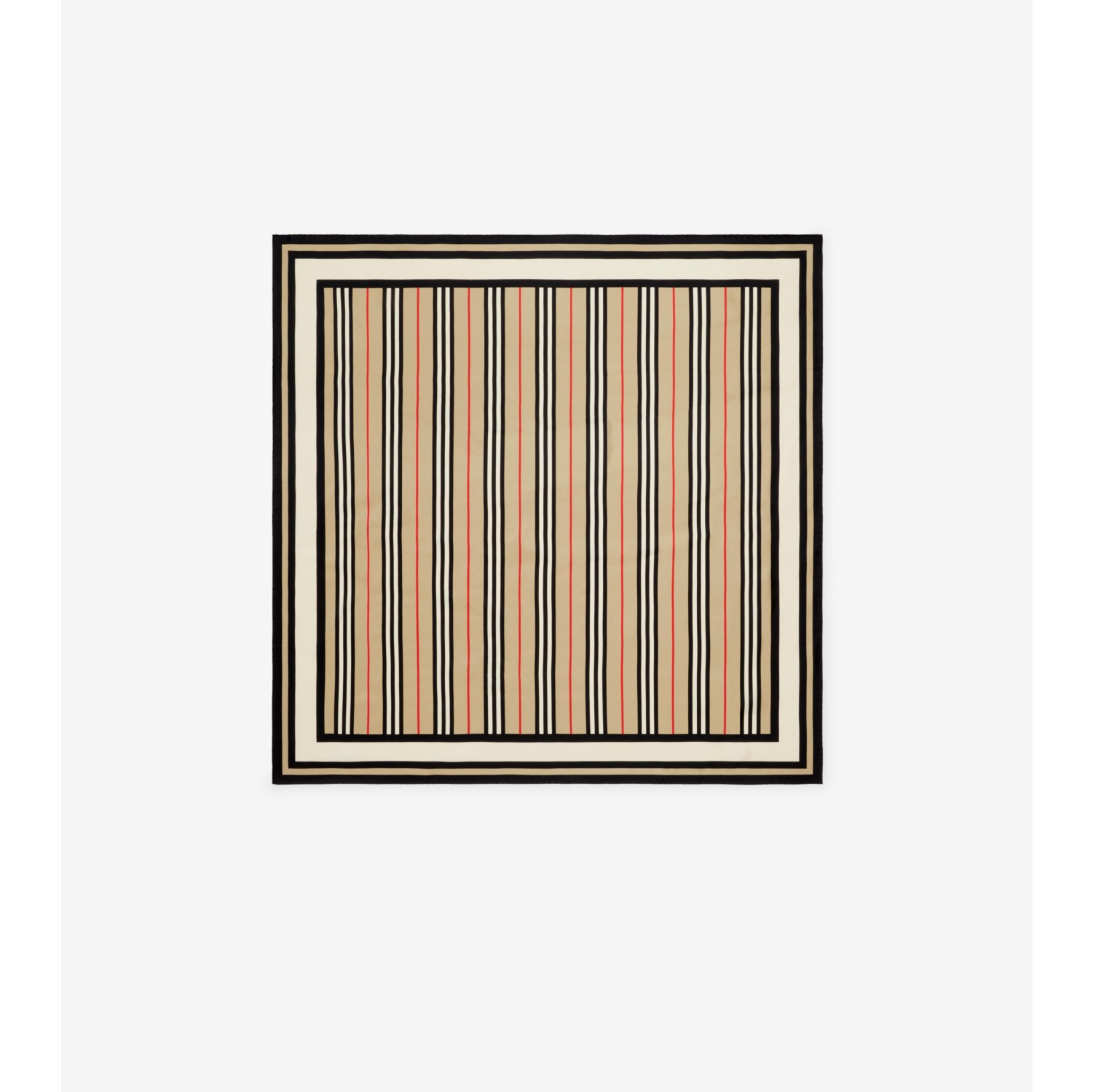 Icon stripe silk scarf in archive beige burberry official