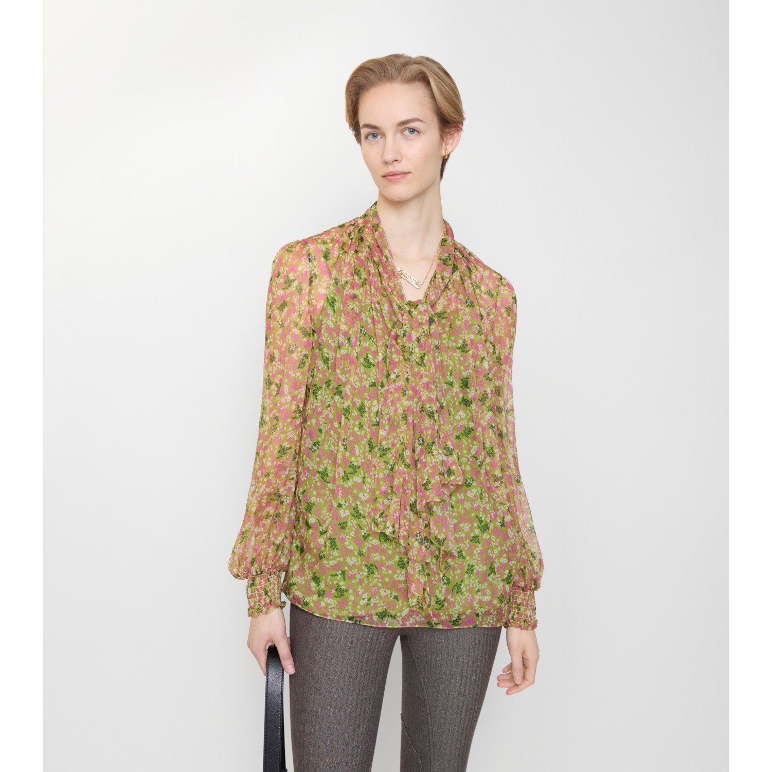 Ditsy Floral Silk Blouse