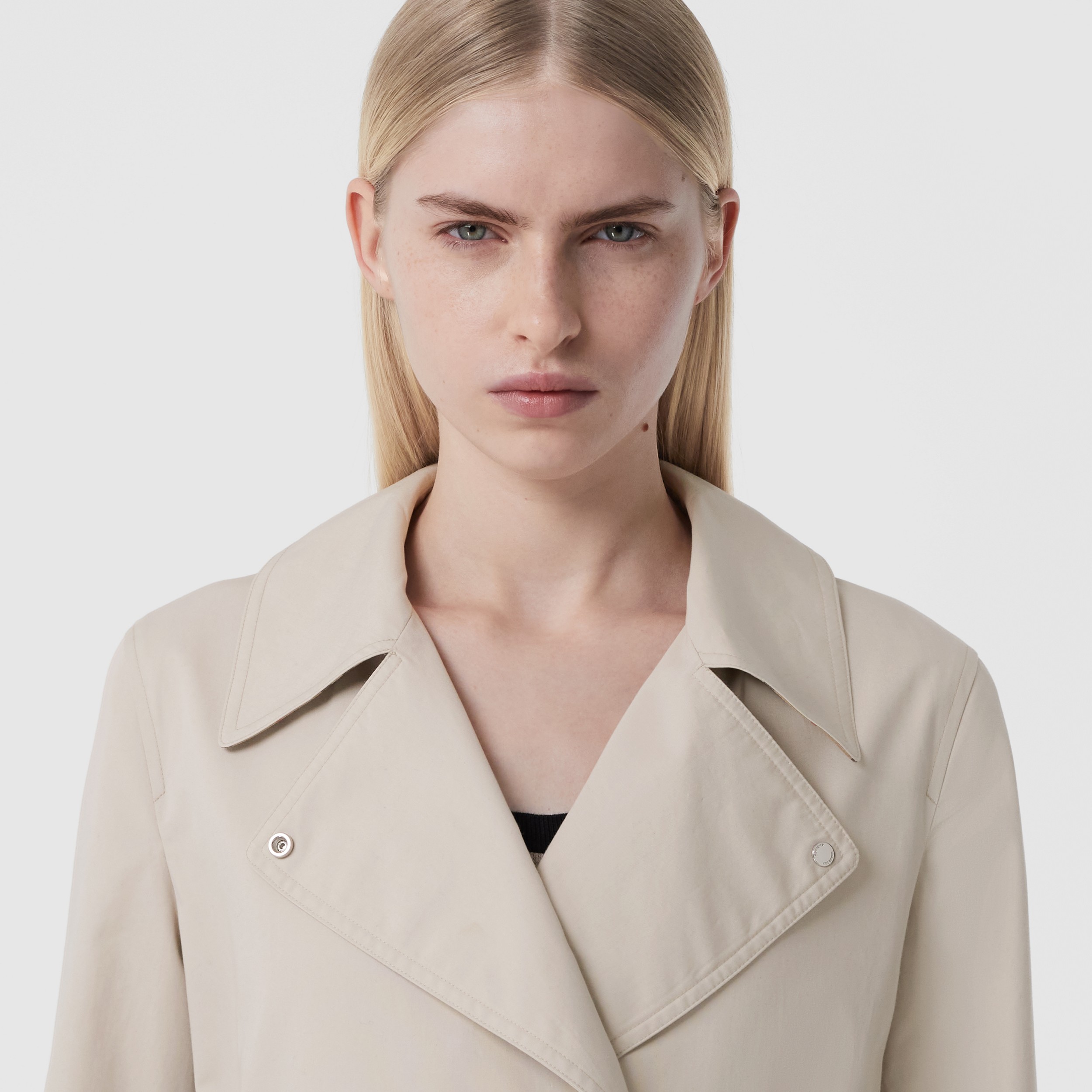 Cotton Belted Trench Coat in Soft Taupe - Women | Burberry® Official - 2