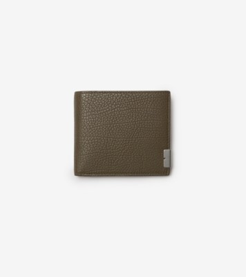 B Cut Bifold Coin Wallet in Military Men Leather Burberry Official