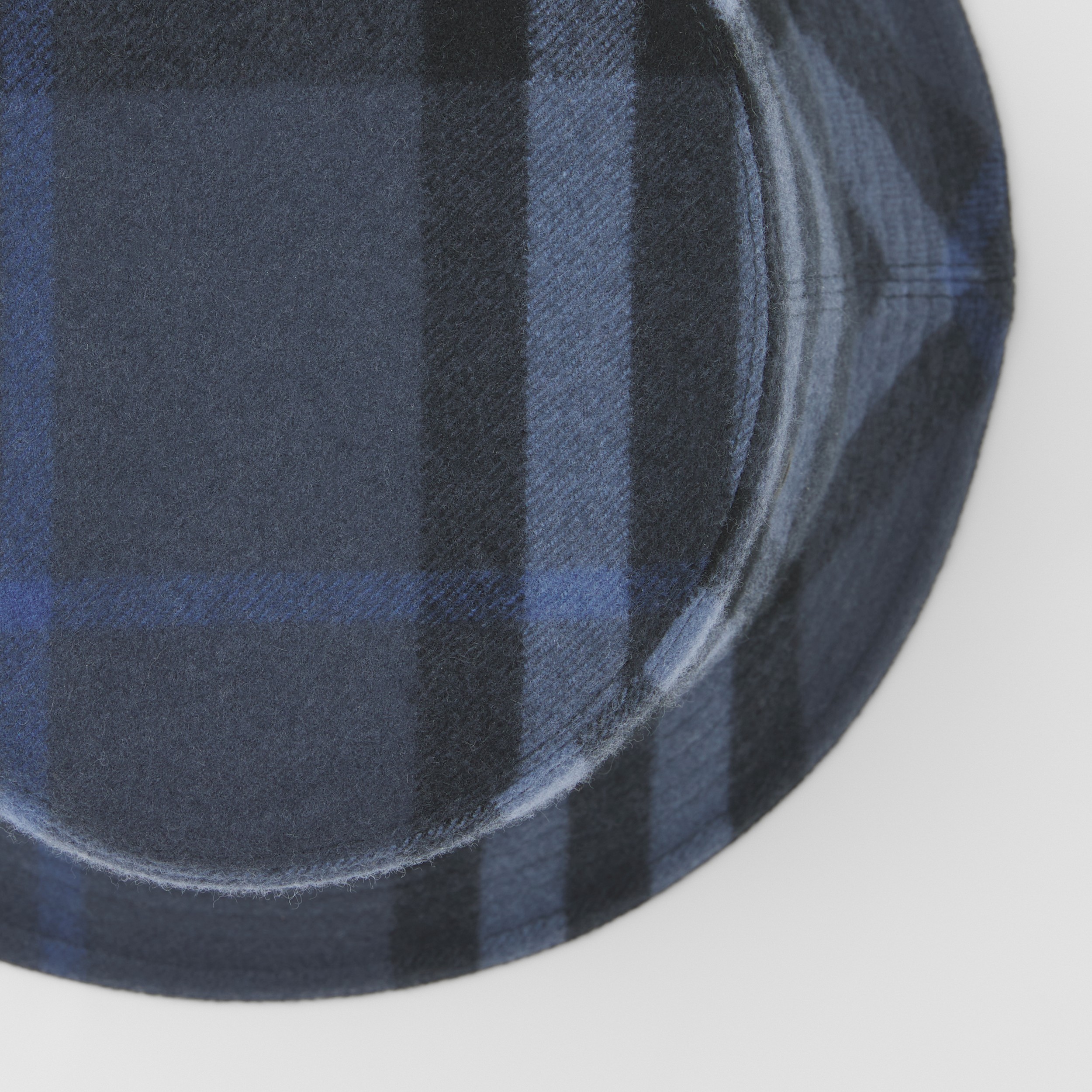 Check Wool Cashmere Bucket Hat in Ink Blue | Burberry® Official - 2